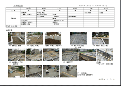 お渡しします！工事報告書