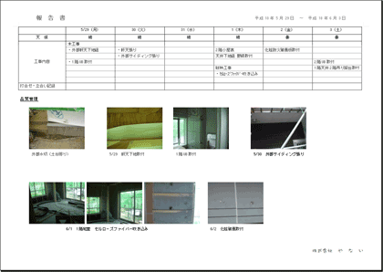 お渡しします！工事報告書
